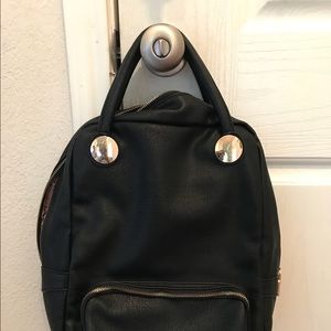 Black backpack purse